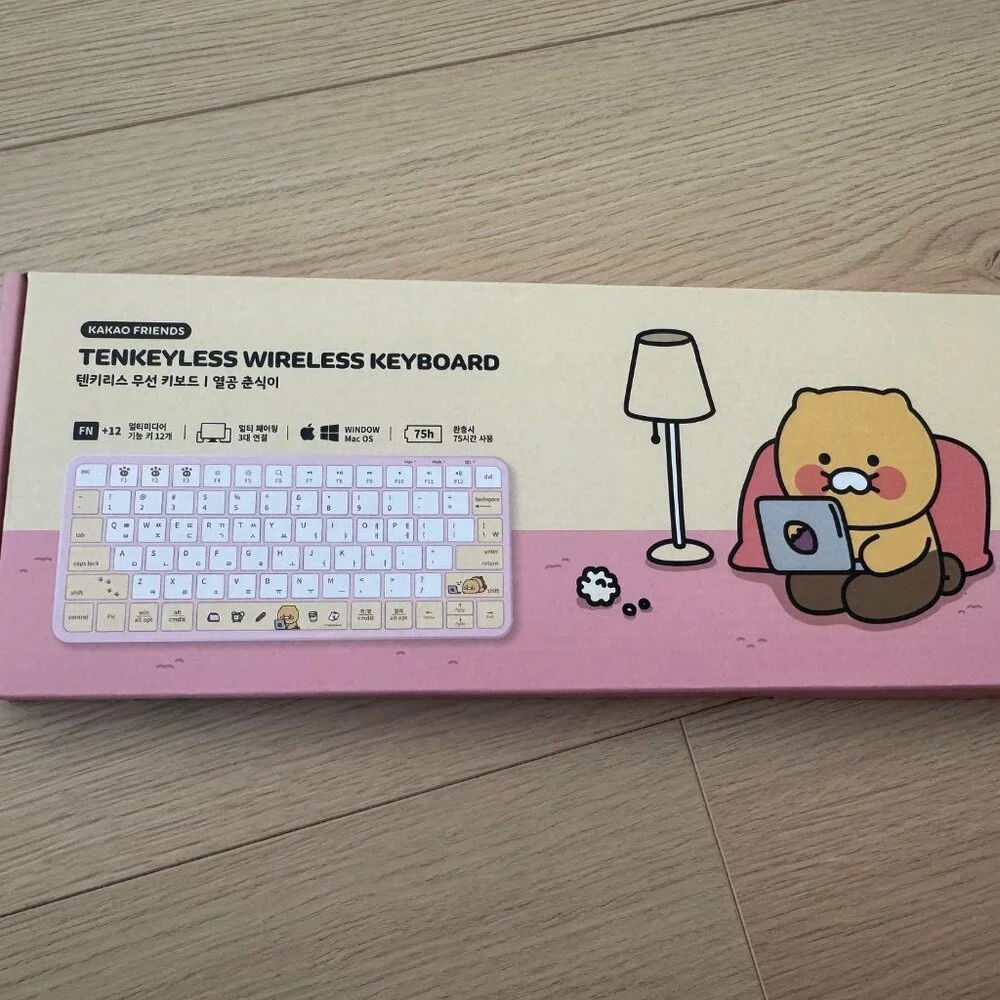 Kakao Friends Wireless Keyboard – Dual English/Korean, Tenkeyless, BNIB